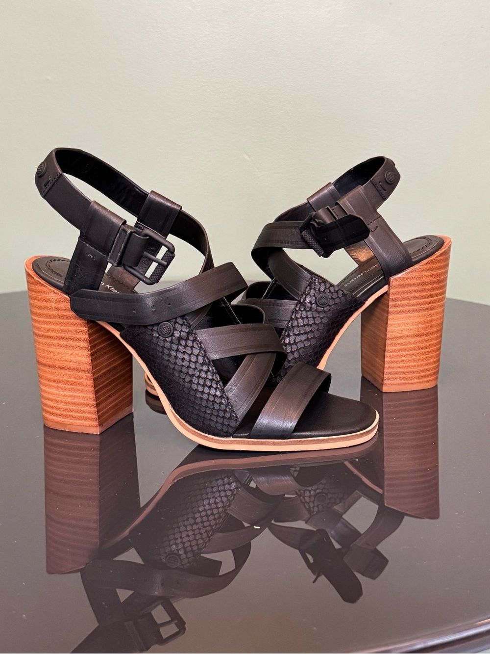Brand New, Never Worn! Women's Calvin Klein Jeans Strappy Block Heel Sandals